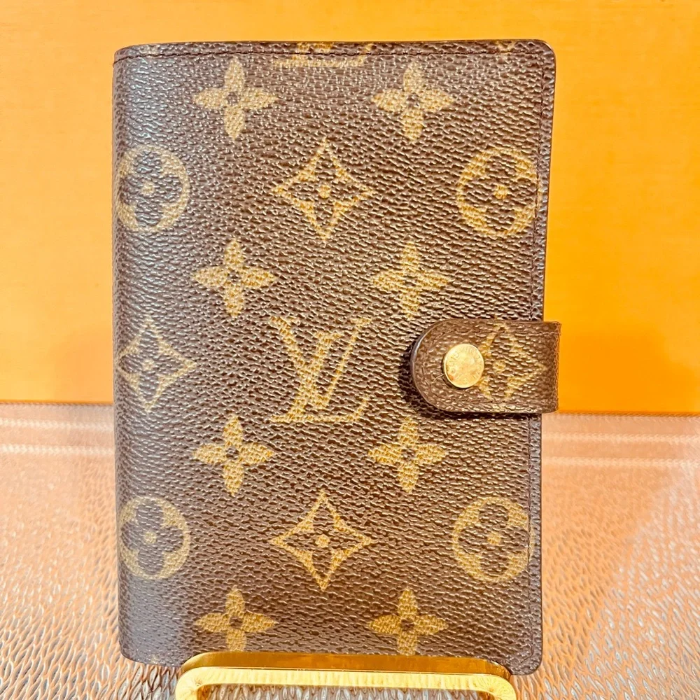 Louis Vuitton Brown Monogram Canvas Snap Wallet/Agenda